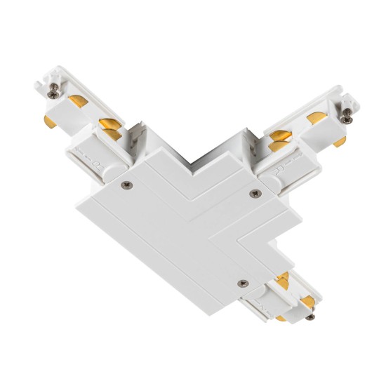 SLV 1006534 T-Verbinder, für S-TRACK 3-Phasen-Einbauschiene, Erde außen rechts, weiß, DALI