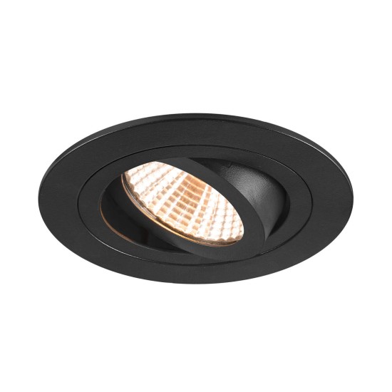 SLV 1007402 NEW TRIA 75, LED Deckeneinbauleuchte, 2700K, 38° rund schwarz