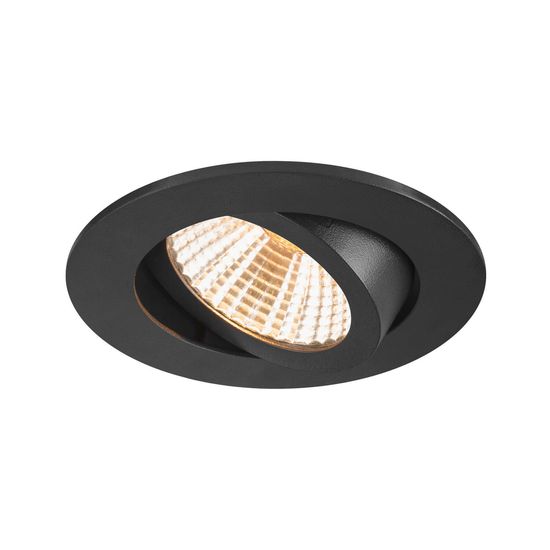 SLV 1007434 NEW TRIA UNIVERSAL 68, LED Deckeneinbauleuchte, 2500/3000/4000K, 38° rund schwarz