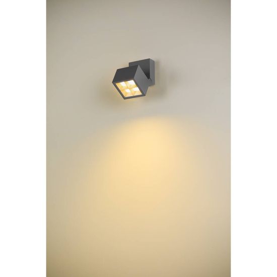 SLV 1007458 S-CUBE, LED LED Wand-Deckenaufbauleuchte, 2700/3000K, 15W, PHASE, 80°, anthrazit