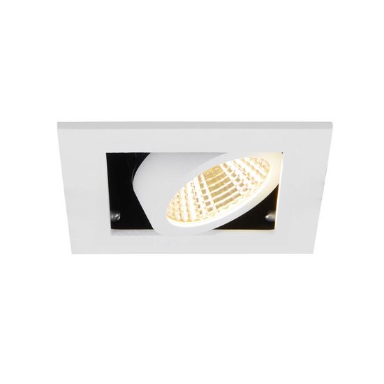 SLV 1007552 KADUX, LED Deckeneinbauleuchte, single, 3000K, 38°, quadratisch, weiß