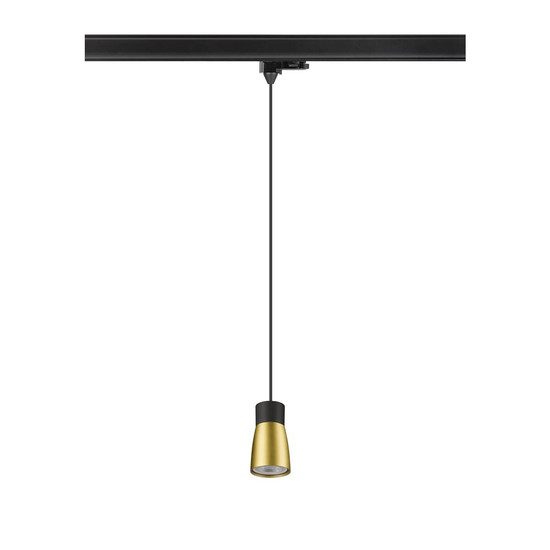 SLV PURI 2.0 Dome, 3 Pendelleuchte, GU10, Pendellänge 200cm, 1x max. 6W, schwarz / gold 1008282