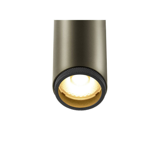 SLV GRIP! S, 1 Spot, zylindrisch, 2000-3000K, 11W, Dim-to-Warm, PHASE, 29°, bronze / schwarz 1008403