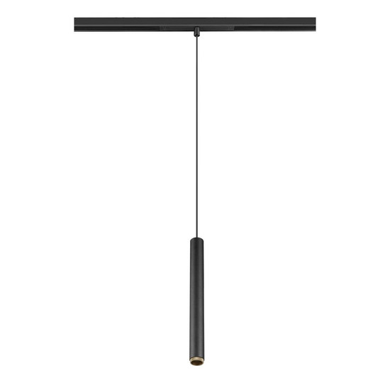 SLV GRIP! S, 48V Pendelleuchte, Pendellänge 200cm, 2700 K, 29°, DALI, schwarz / gold 1008456