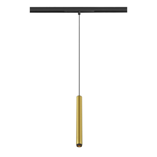 SLV GRIP! S, 48V Pendelleuchte, Pendellänge 200cm, 2700 K, 29°, DALI, gold / schwarz 1008458