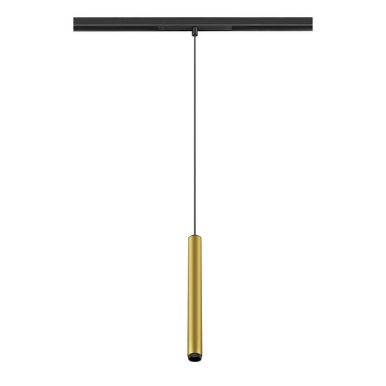 SLV GRIP! S, 48V Pendelleuchte, Pendellänge 200cm, 3000 K, 29°, DALI, gold / schwarz 1008463