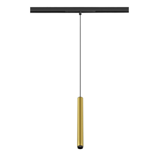 SLV GRIP! S, 48V Pendelleuchte, Pendellänge 200cm, 2000-3000 K, 29°, DALI, Dim-to-Warm, gold / schwarz 1008468