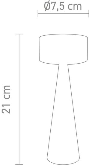 Musterring Elody Akku Tischleuchte Weiß 74160