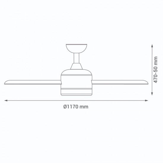 Sulion Deckenventilator mit LED Leuchte FAIRLANE Ø117cm 4000K Weiss mit Fernbedienung