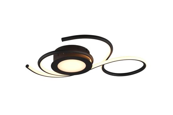 Trio Jive LED Deckenleuchte  36W dimmbar Schwarz Matt CCT einstellbare Lichtfarbe Nachtlicht