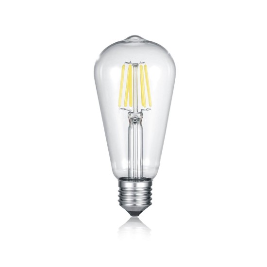 Trio Kolben LED Lampe E27  7W ⌀6,4cm Klar warmweiss wie 60w