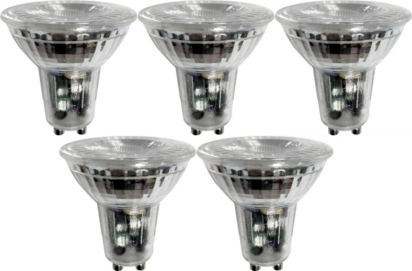 Müller Licht LED Spot 3.1W 220-240V GU10 250lm 36° 3000K Glas Retro-5er-Set 401095