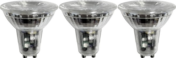 Müller Licht LED Spot 4.3W 220-240V GU10 345lm 36° 4000K Glas Retro-3er-Set 401100