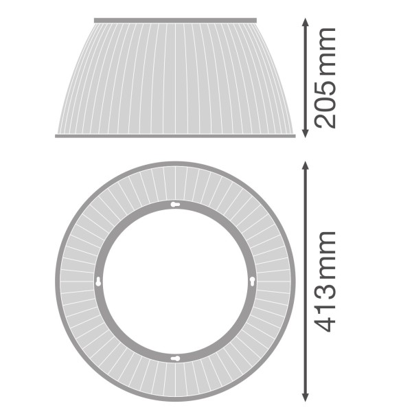 LEDVANCE HIGH BAY LED Kunststoff Reflektor für 75W Leuchten 4058075844605