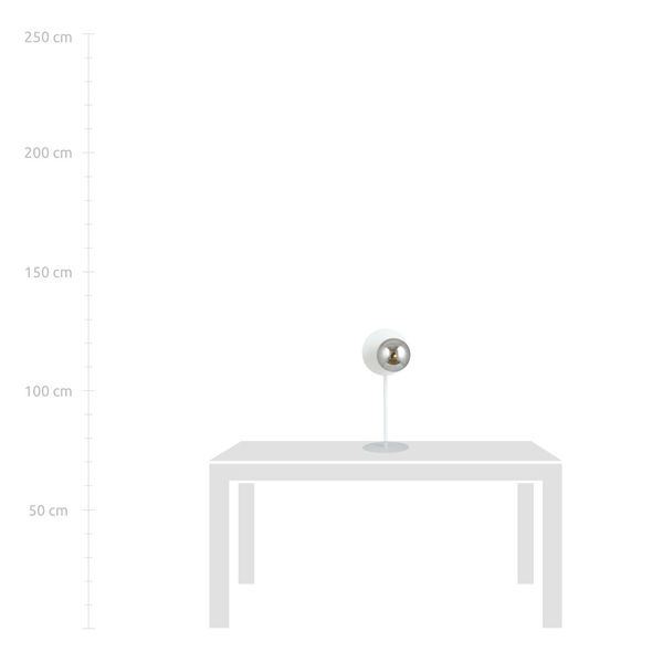 Bioledex Malorino Tischleuchte E14 50cm weiß anthrazit 20x50x20cm Made in Europe