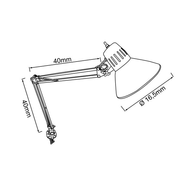 Brilliant Hobby Schreibtischklemmleuchte E27 Schwarz 10802/06