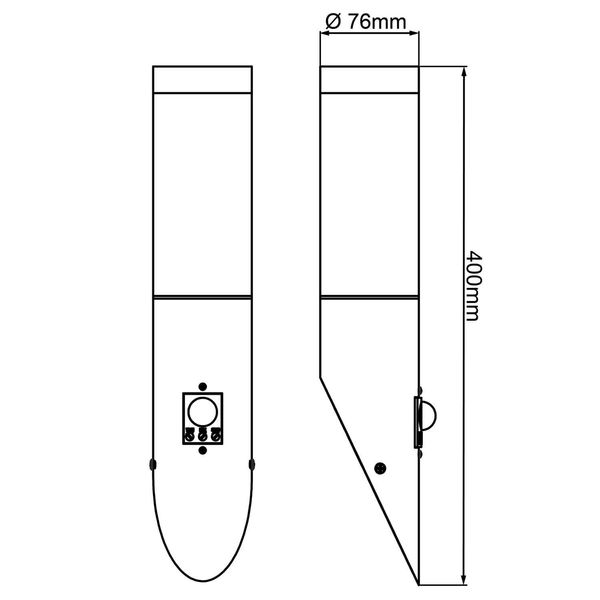 Brilliant Dody Außenwandleuchte mit Bewegungsmelder E27 IP44 Schwarz 90945A06