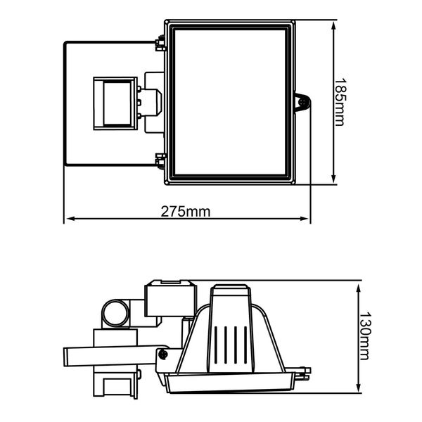 Brilliant Tanko Außenwandstrahler 25cm  R7s IP44 Weiß Bewegungsmelder 96164/05