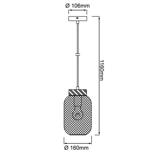 Brilliant Giada Pendelleuchte 16cm E27 Grau Hell Holz FSC 99109/40