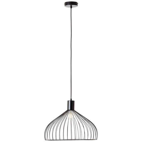 Brilliant Blacky Pendelleuchte 40cm E27 Schwarz Matt 99392/06