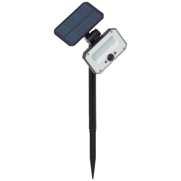 Brilliant Joplin LED Außenspießleuchte 7W Neutralweiß IP54 Schwarz Solar, Bewegungsmelder G40426/06