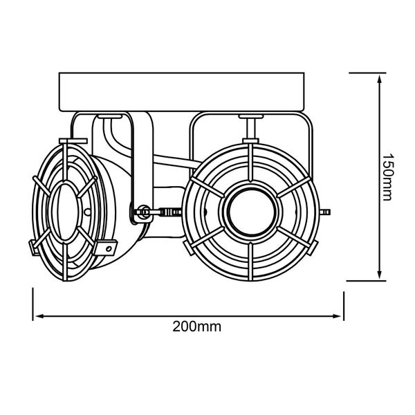 Brilliant Jesper LED Spotrondell, 2-flammig GU10 5W/4,5W Warmweiß Schwarz Korund G54324/86