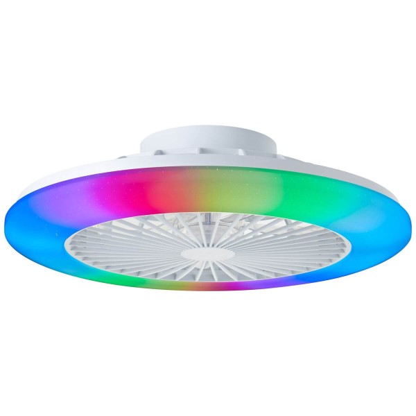 Brilliant Salerno LED Deckenleuchte 49cm mit Ventilator 40W Weiß Nachtlicht, Timer, Ventilator G60020/05