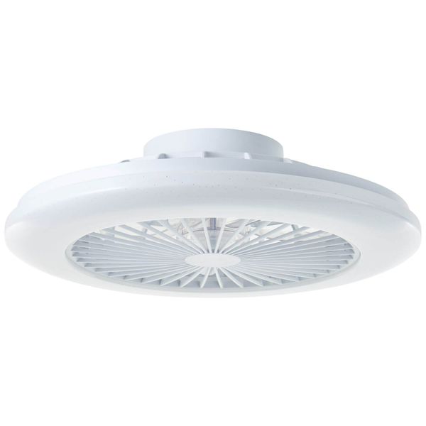 Brilliant Salerno LED Deckenleuchte 49cm mit Ventilator 40W Weiß Nachtlicht, Timer, Ventilator G60020/05