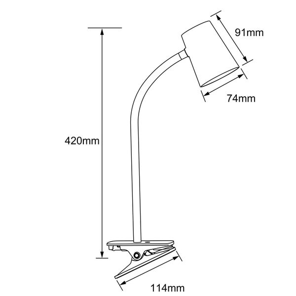 Brilliant Adda LED Klemmleuchte 7W Warmweiß Weiß G90077/05