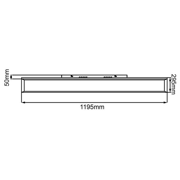 Brilliant Charla LED Deckenaufbau-Paneel 120x30cm 40W Warmweiß Weiß Warmweiß G90354/05