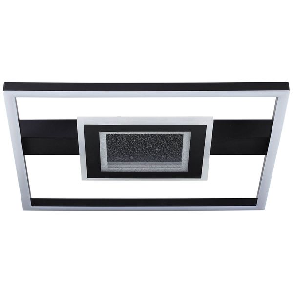 Brilliant Queens LED Deckenleuchte 37,5x37,5cm 30W Warmweiß Schwarz Glitzereffekt G92903A06