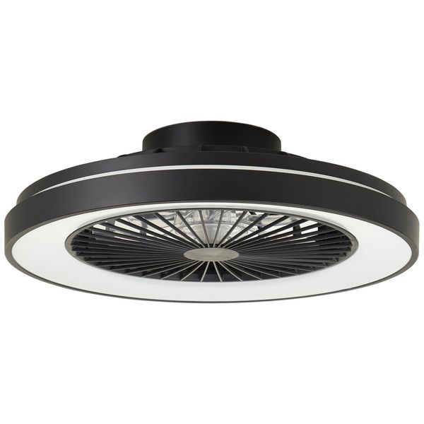 Brilliant Mazzaro LED Deckenleuchte 48,5cm mit Ventilator 40W Schwarz Nachtlicht, Timer, Ventilator G93854/06