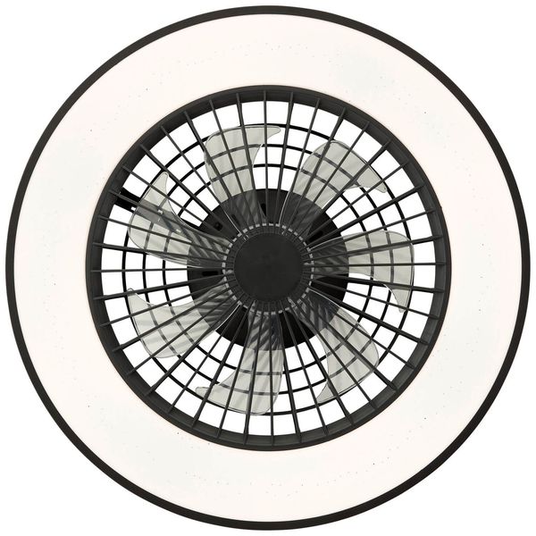 Brilliant Mazzaro LED Deckenleuchte 48,5cm mit Ventilator 40W Schwarz Nachtlicht, Timer, Ventilator G93854/06