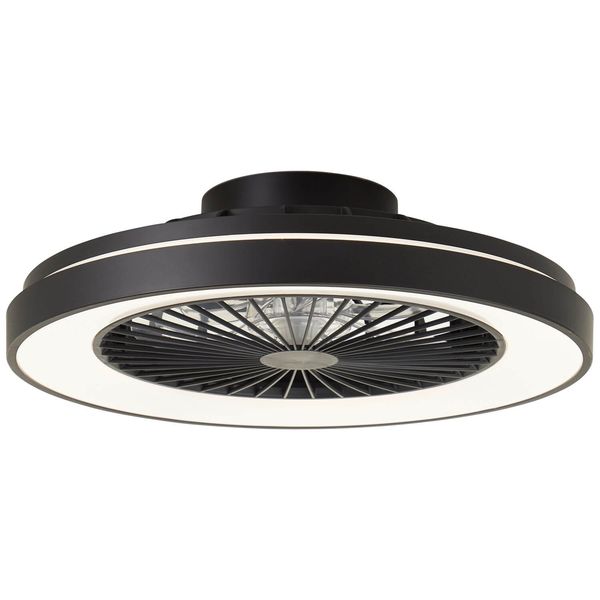 Brilliant Mazzaro LED Deckenleuchte 48,5cm mit Ventilator 40W Schwarz Nachtlicht, Timer, Ventilator G93854/06