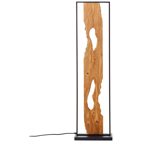 Brilliant Chaumont LED Standleuchte 120cm 20W Warmweiß Schwarz Holz G94542/76