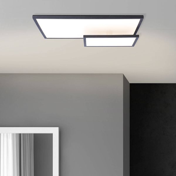 Brilliant Bility LED Deckenaufbau-Paneel 62x47cm 36W Warmweiß Schwarz Weiß G97032/06