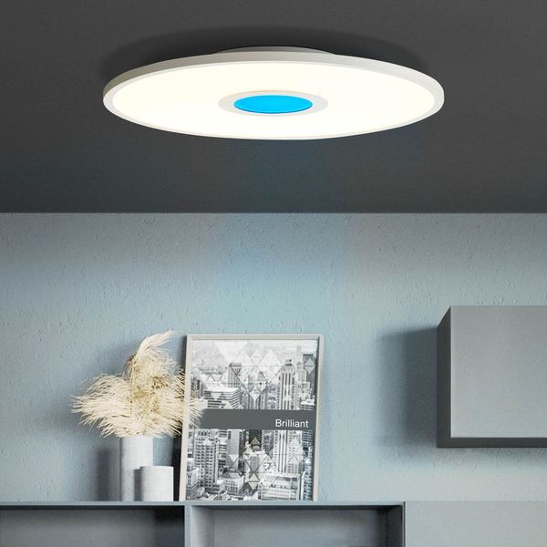 Brilliant Odella LED Deckenaufbau-Paneel 45cm 24W Weiß Memory Funktion, Nachtlicht, Timer G97083/05