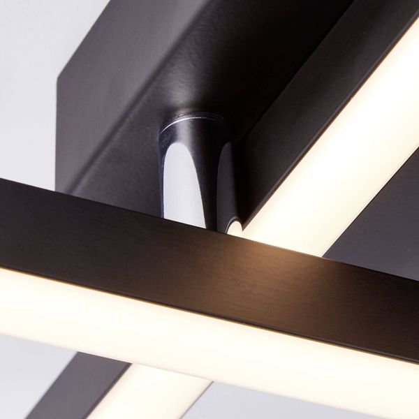 Brilliant Kjorn LED Deckenleuchte, 2-flammig 32W Warmweiß Schwarz G97175/06