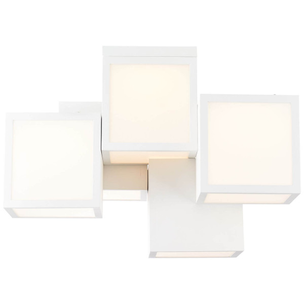 Brilliant Cubix LED Deckenleuchte, 5-flammig 38W Warmweiß Weiß G97179/05