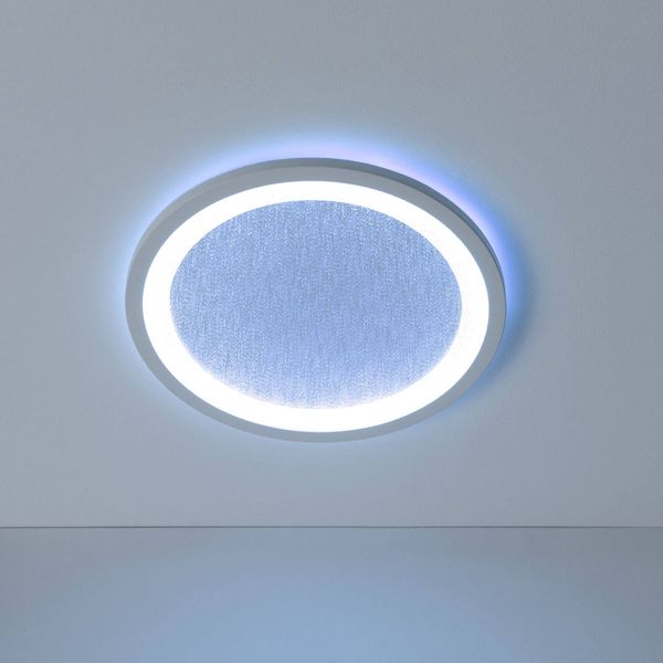 Brilliant Tanida LED Deckenaufbau-Paneel 29,5cm 22W Weiß Glitzereffekt, Memory Funktion, Nachtlicht G98936/05