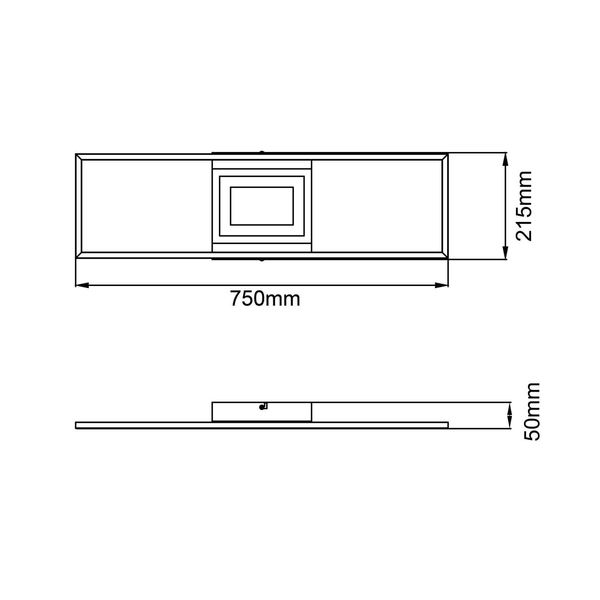 Brilliant Besson LED Deckenleuchte 75x22cm 32W Warmweiß Weiß Memory Funktion G99369/05