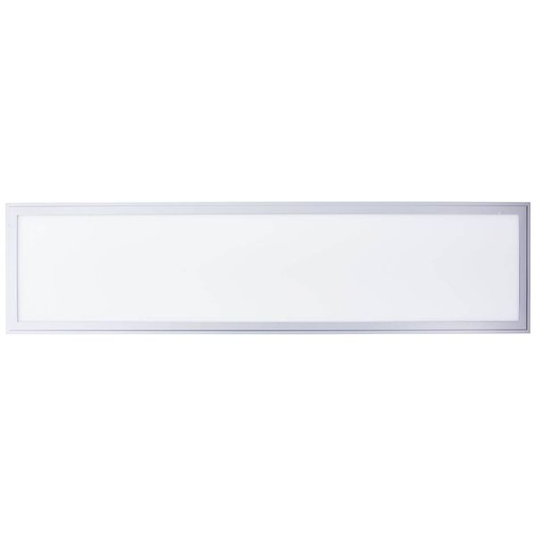 Brilliant Flat LED Deckenaufbau-Paneel 100x25cm 32W Silber Memory Funktion, Nachtlicht, Timer G99511/58