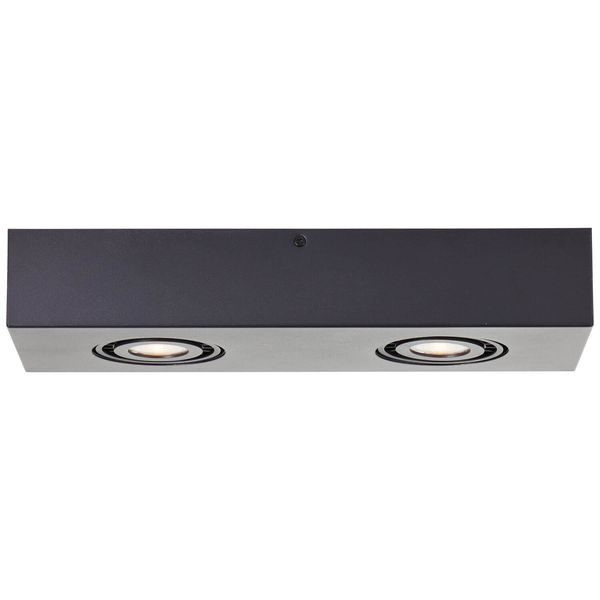 Brilliant Doro LED Deckenleuchte, 2-flammig GU10 4,5W/4,5W Warmweiß Sand Schwarz G99721/76