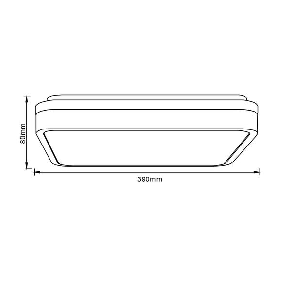 Brilliant Tumeo LED Deckenleuchte 40x40cm 24W Warmweiß Holz Hell Weiß G99791/75