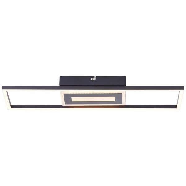 Brilliant Besson LED Deckenleuchte 55x16cm 24W Warmweiß Schwarz G99896A06