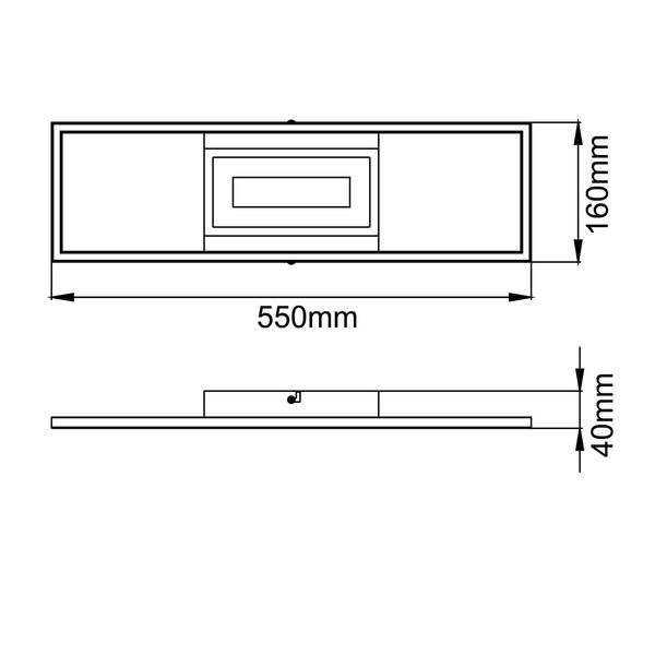 Brilliant Besson LED Deckenleuchte 55x16cm 24W Warmweiß Schwarz G99896A06