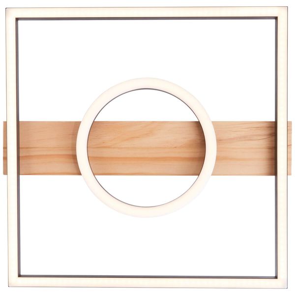 Brilliant Maureen LED Deckenleuchte 42x40cm 24W Warmweiß Schwarz Holz G99929A76