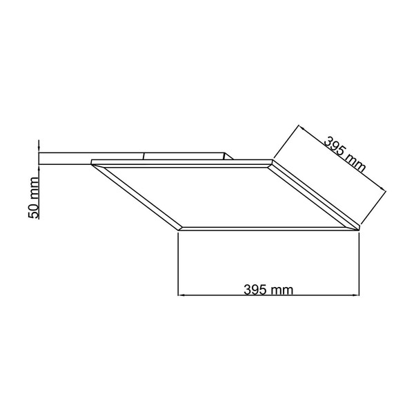 Brilliant Buffi LED Deckenaufbau-Paneel 40x40cm 24W Neutralweiß Sand Schwarz G90356A26