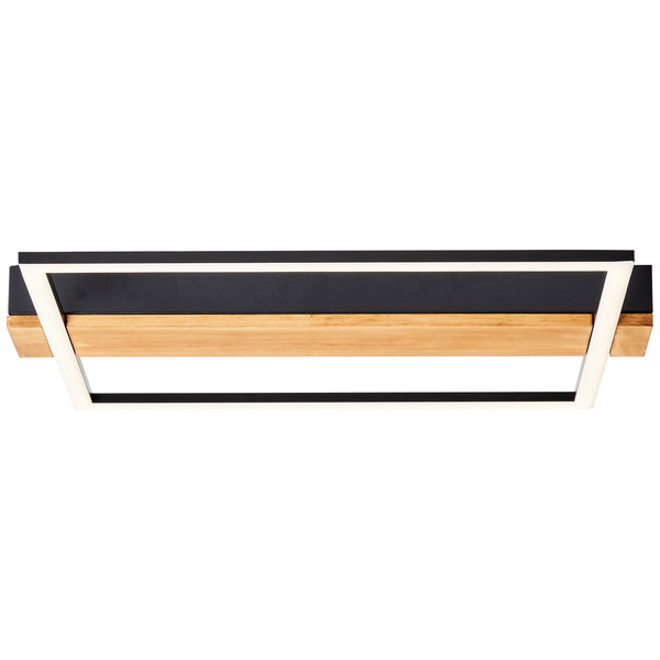 Brilliant Loneos LED Deckenleuchte 45x40cm 24W Warmweiß Schwarz Holz FSC G99746/76