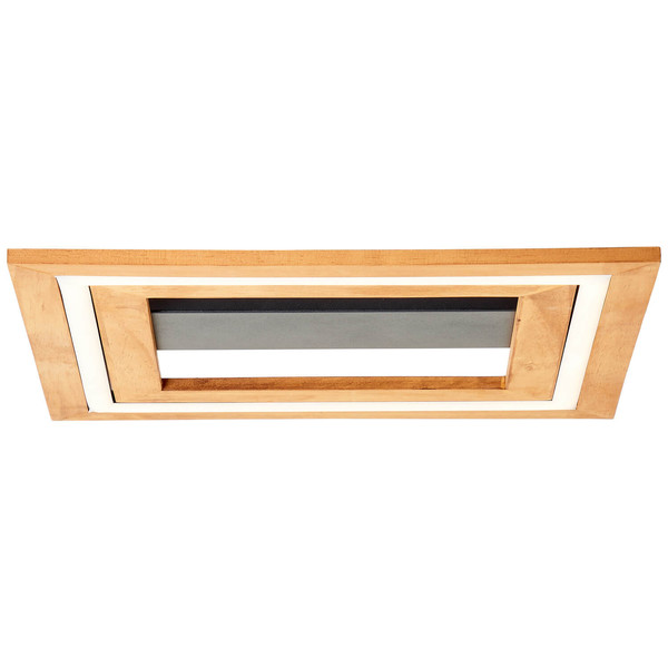 Brilliant Rhea LED Deckenleuchte 35x35cm 24W Warmweiß Schwarz Holz FSC G99747/76